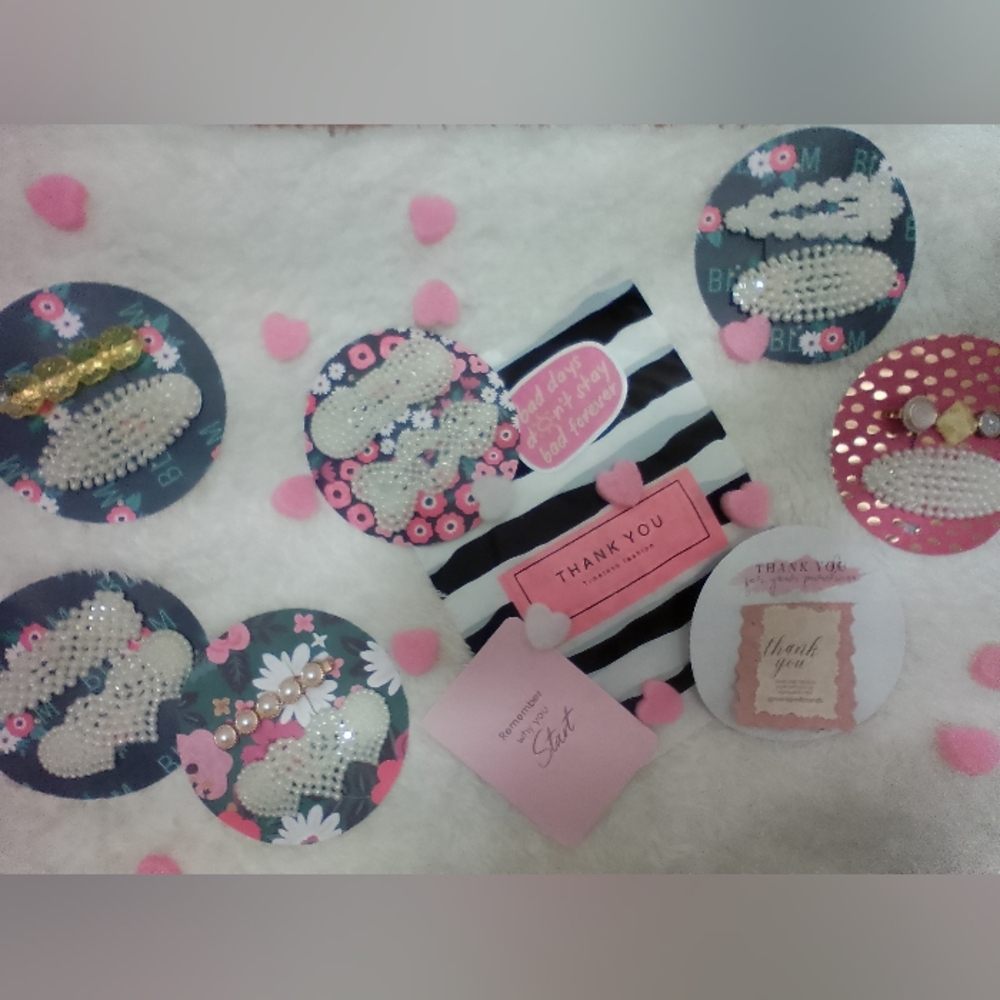 2-Piece Pearl Barrette Hair Clip Set | Mix & Match Mystery Selection